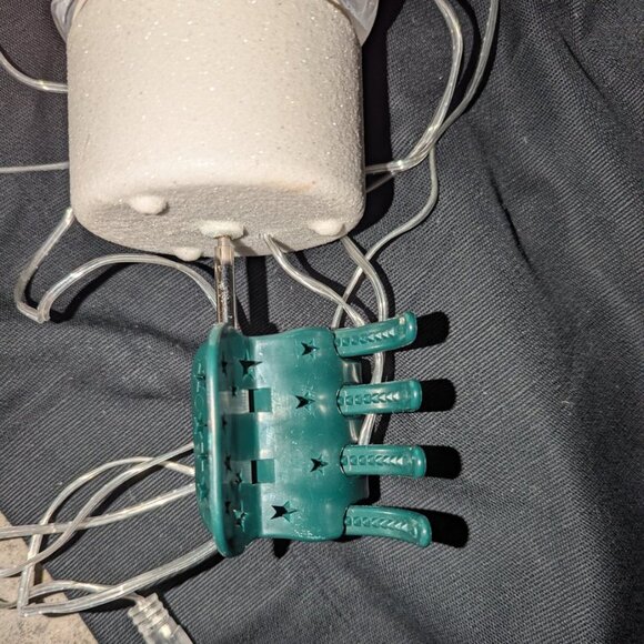 Vintage Color Changing Rotating Fiber Optic Praying Angel Christmas Tree Topper - Picture 7 of 10